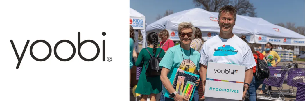 Kids In Need CEO With Yoobi Products